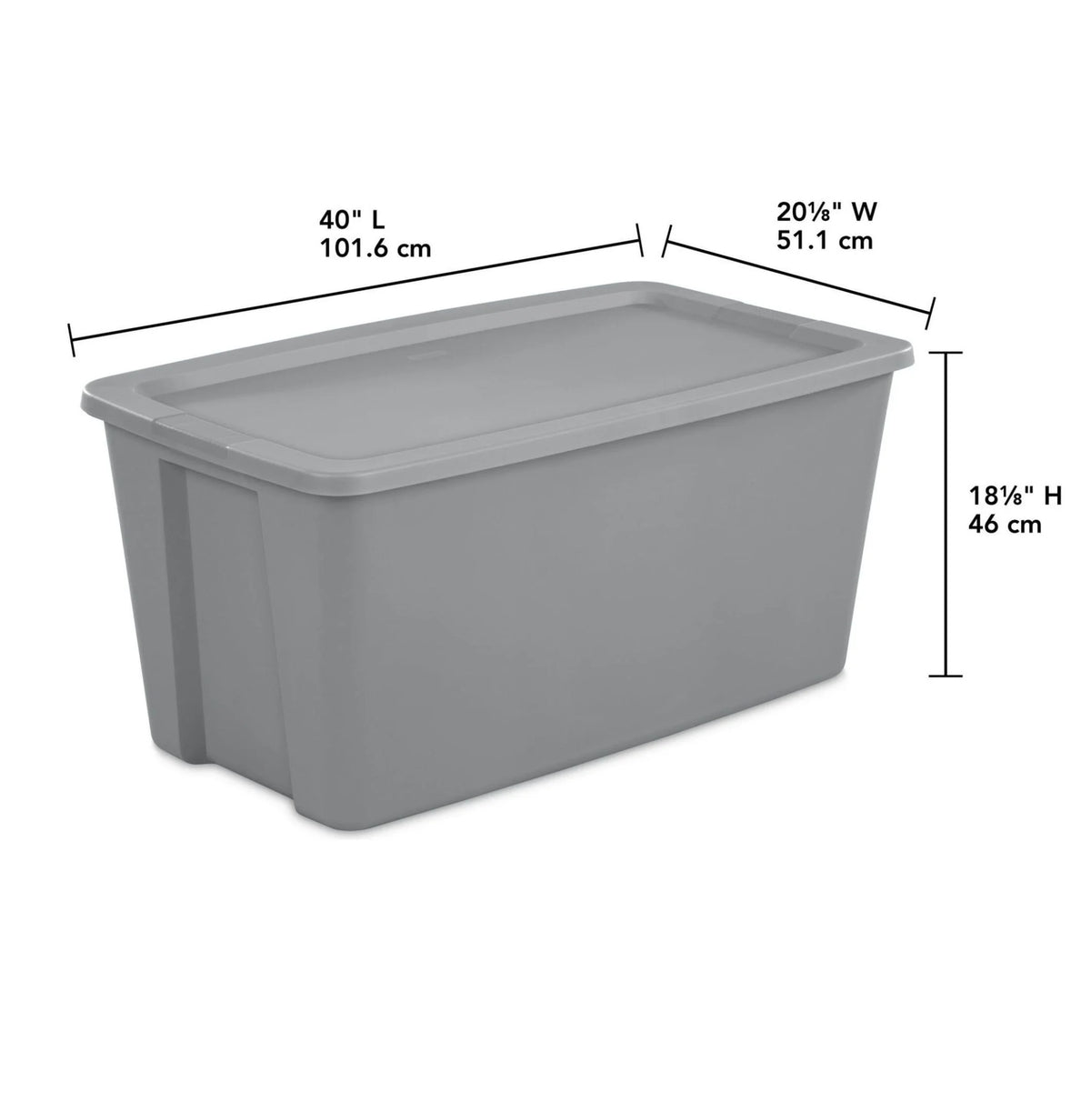 50 Gallon 2 Pack Extra Large Plastic Storage Tote with Lids S705887