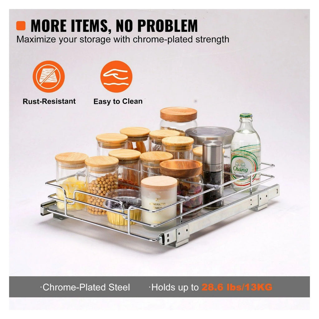 Chrome Steel Roll Out Drawers Y47227