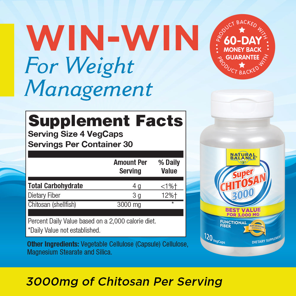 120 VegCaps Chitosan Supplement F19374