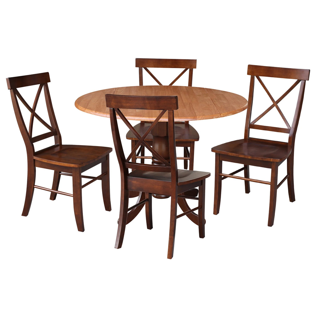5 Piece Drop Leaf Dining Set with 4 Chairs L536015