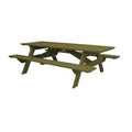 Green Solid Wood Outdoor Picnic Table S5401