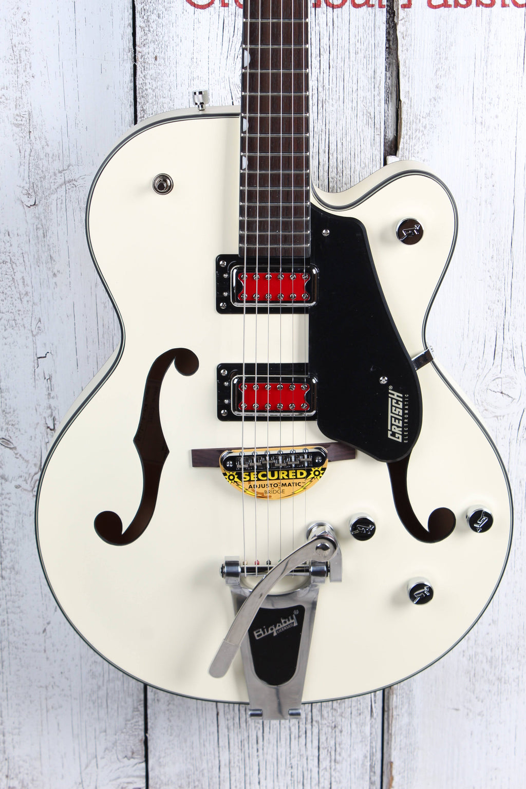 Matte Vintage White Hollow Body Electric Guitar E51264