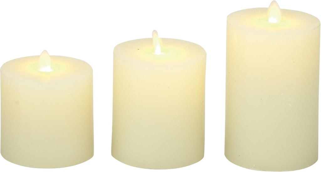 Flameless Candle with Remote Set of 3 Pack of 2 S340