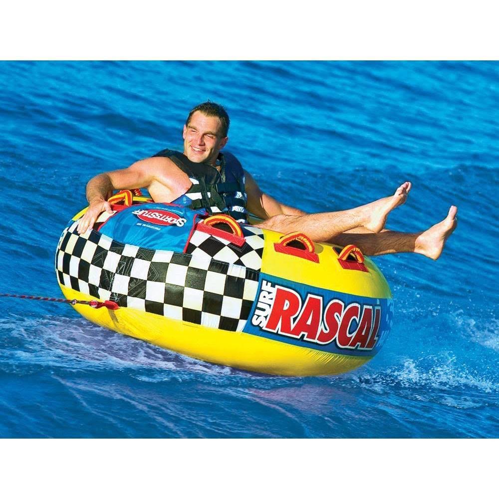 1-Person Tube Towable with 12V Portable Air Pump Z8072