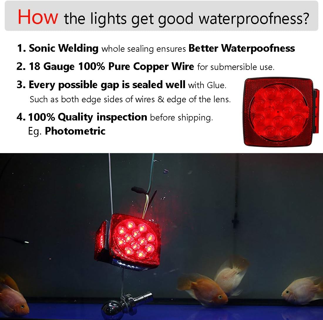 12V Submersible LED Trailer Tail Light Kit P22857