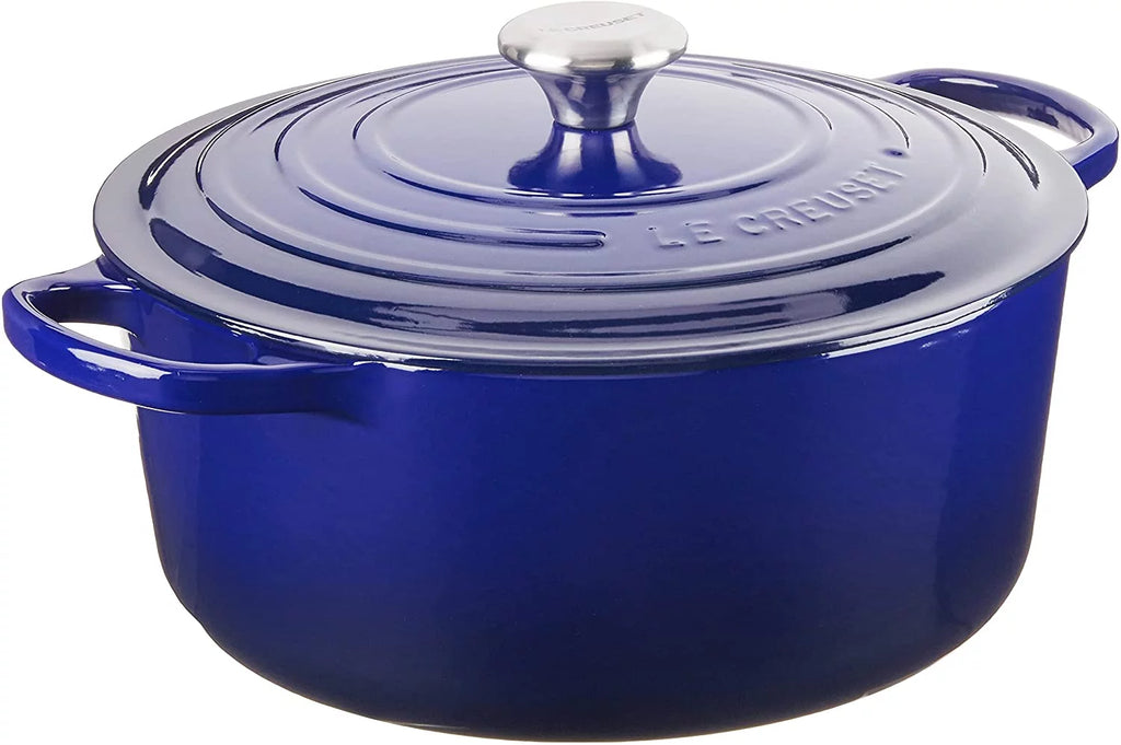 Enameled Cast Iron Round Dutch Oven, 7.25 qt., Indigo F566304