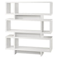 White Contemporary Rectangular Bookcase M7298