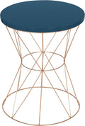 Round Accent Table with Cage Metal Frame X7346