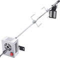 Heavy Duty Stainless Steel Grill Rotisserie Kit with 9W Motor - 32-Inch Hexagon Spit Rod - 26 Lbs Capacity O5158