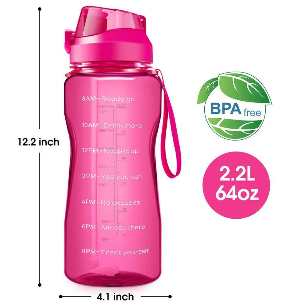 BPA Free 2.2L Water Bottle with Straw Z2472