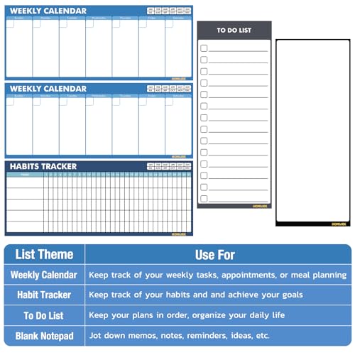Magnetic Dry Erase Whiteboard Sheets for Refrigerator, 5 Sheets, 4x10" F822394