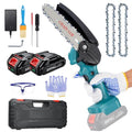 6 Inch Cordless Electric Chainsaw with 2 pcs 2AH Batteries & 3 Replace Chains H44058