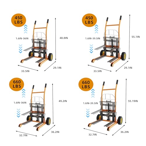 450 lbs Manual Winch Pallet Lift Truck with 36" Max Lift X431