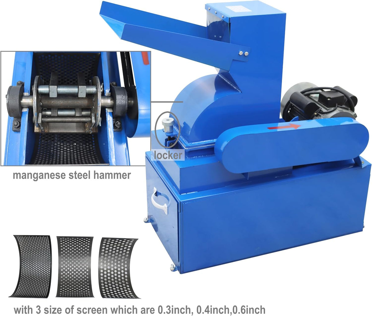 Hammer Crusher Electric Shatter Grinder 220V 3KW D602