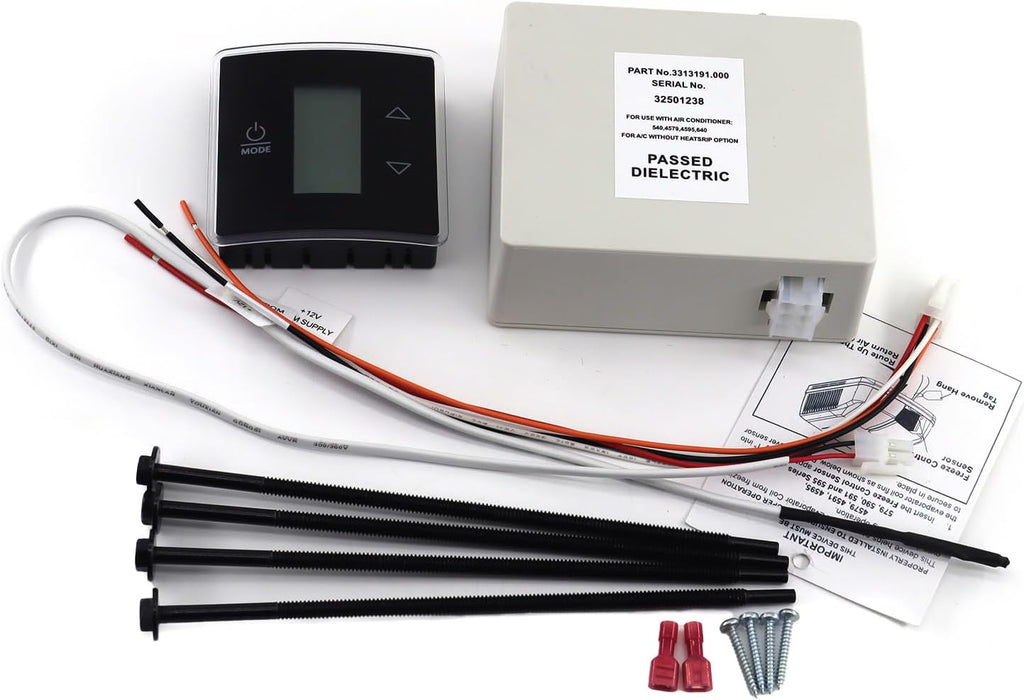 Black Wall Thermostat Relay Box for RV Camper Conditioners T401169