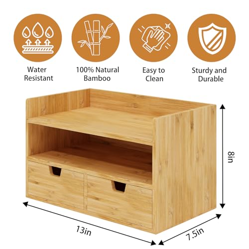 Bamboo 3 Drawer Desk Organizer J89373