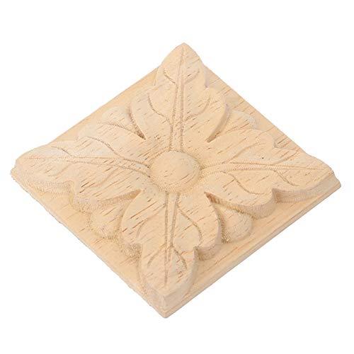 4pcs Square Wood Appliques R71006