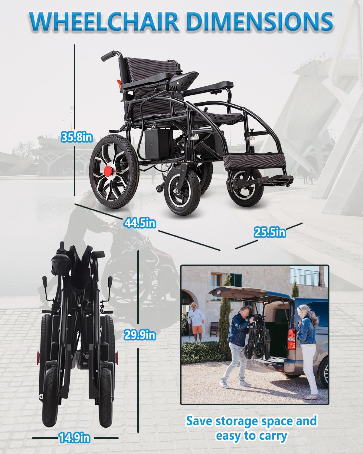 Lightweight Foldable Motorized Wheelchair X580009