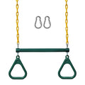 18" Trapeze Swing Bar & 48" Heavy Duty Chain with Locking Carabiners Outdoor Play Equipment (Blue) C654209