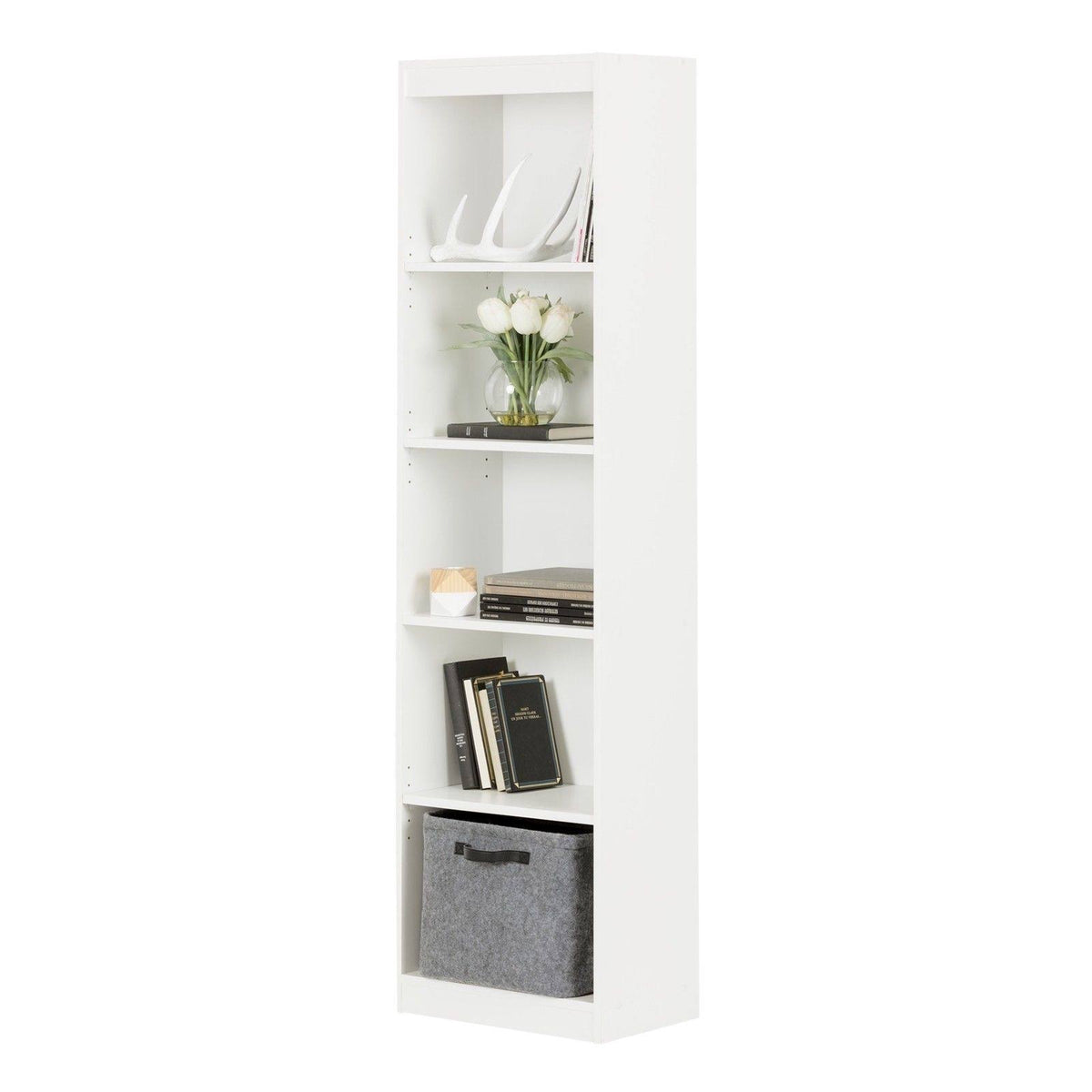 5-Shelf Narrow Bookcase H726
