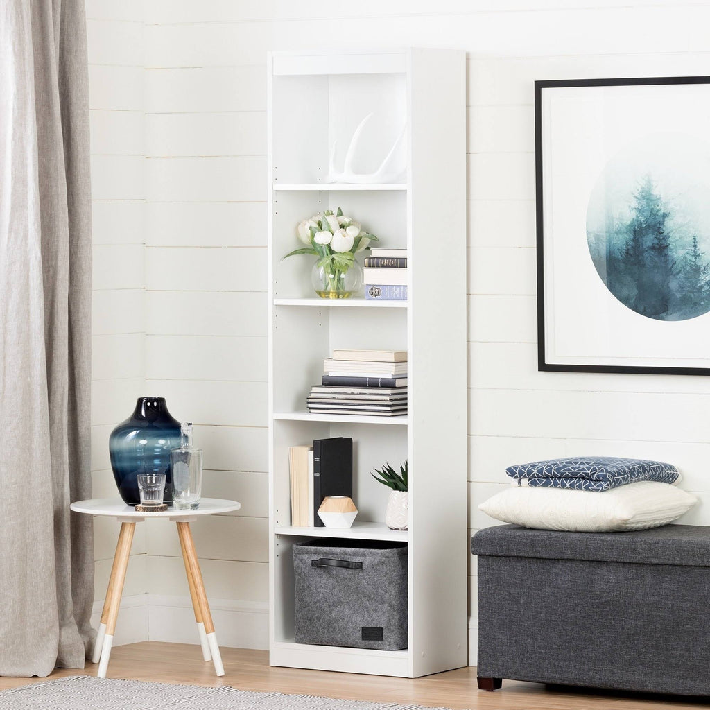 5-Shelf Narrow Bookcase H726