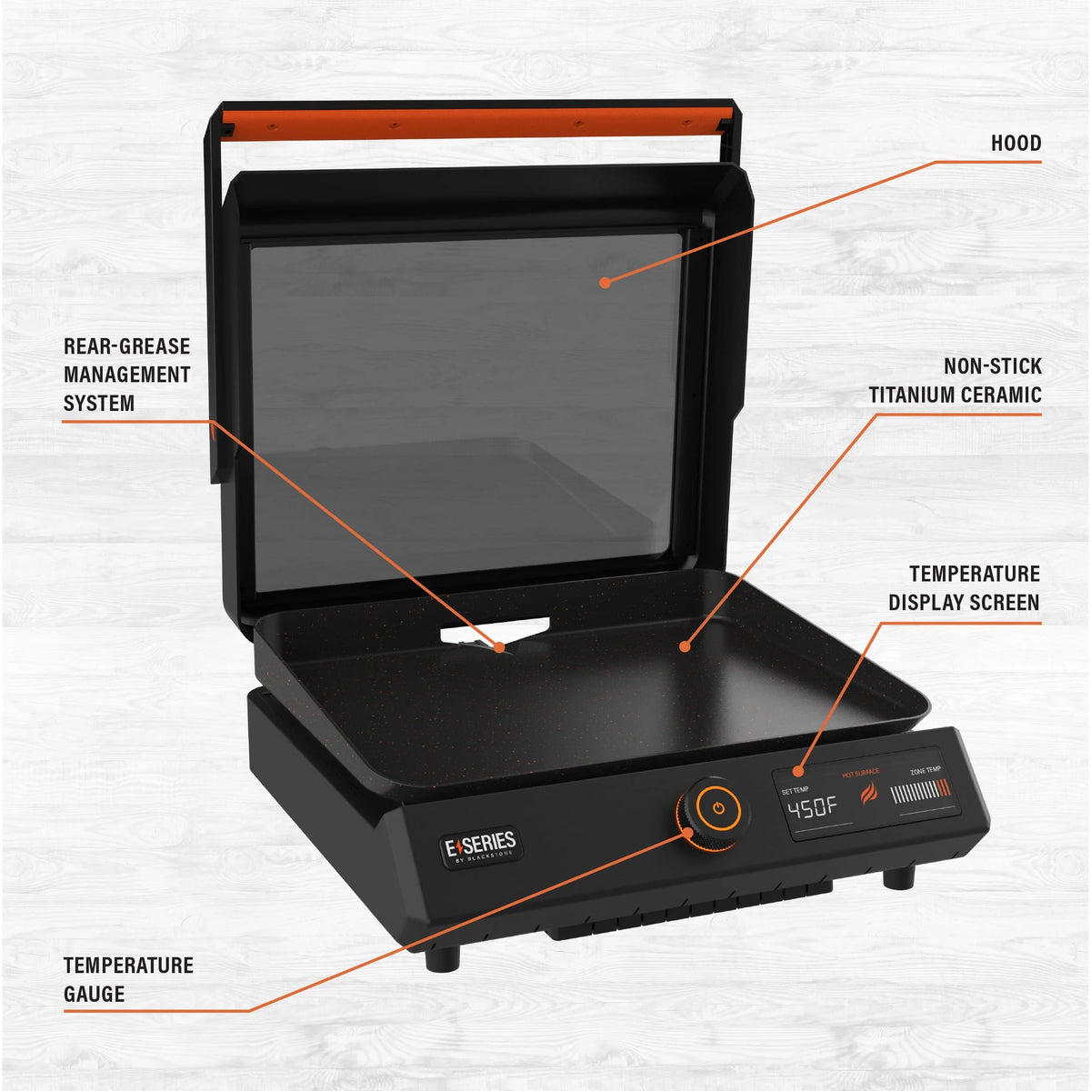 17 Electric Tabletop Griddle with Hood L5547