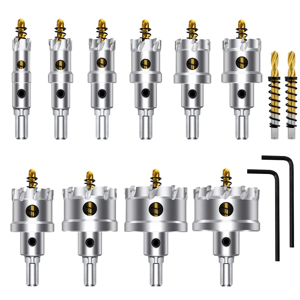 12 Pc TCT Hole Saw Kit with Pilot Drill Bit X5148