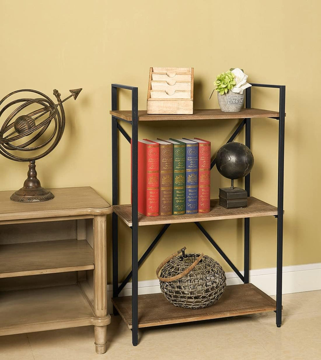 Solid Wood 3 Tier Bookshelf Storage Rack M714773