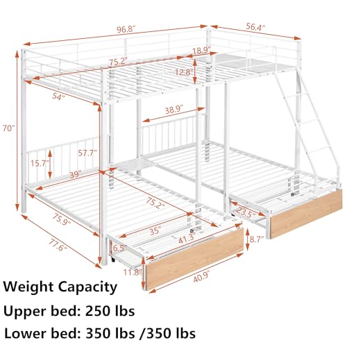 Black Triple Bunk Bed Twin Size B175110
