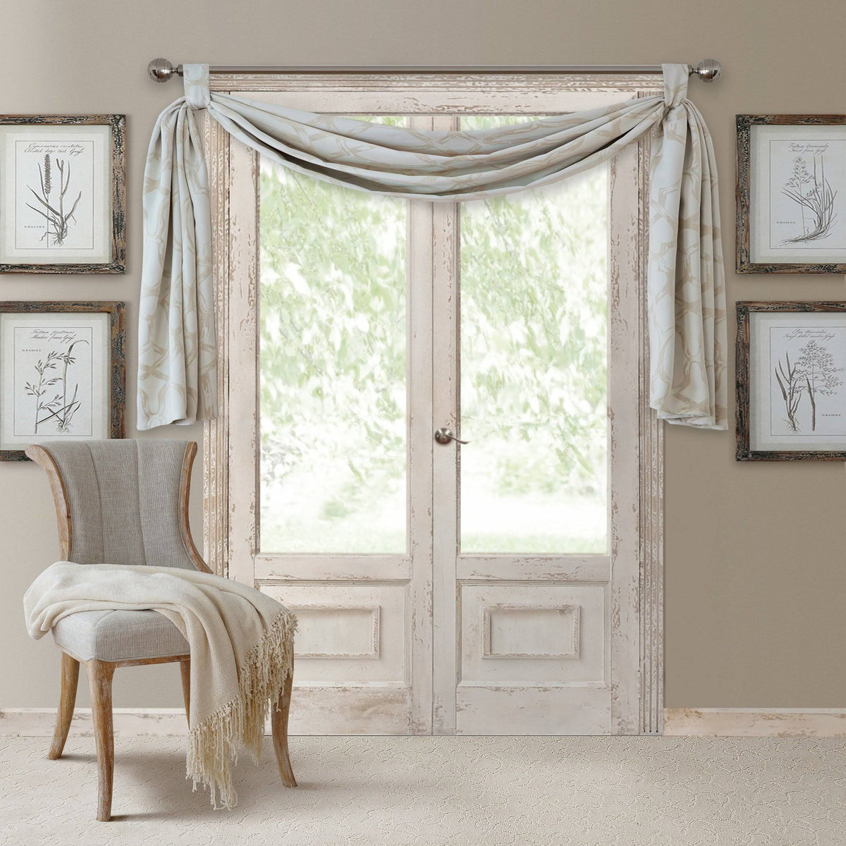 Ironwork Blackout Scarf Valance L826765
