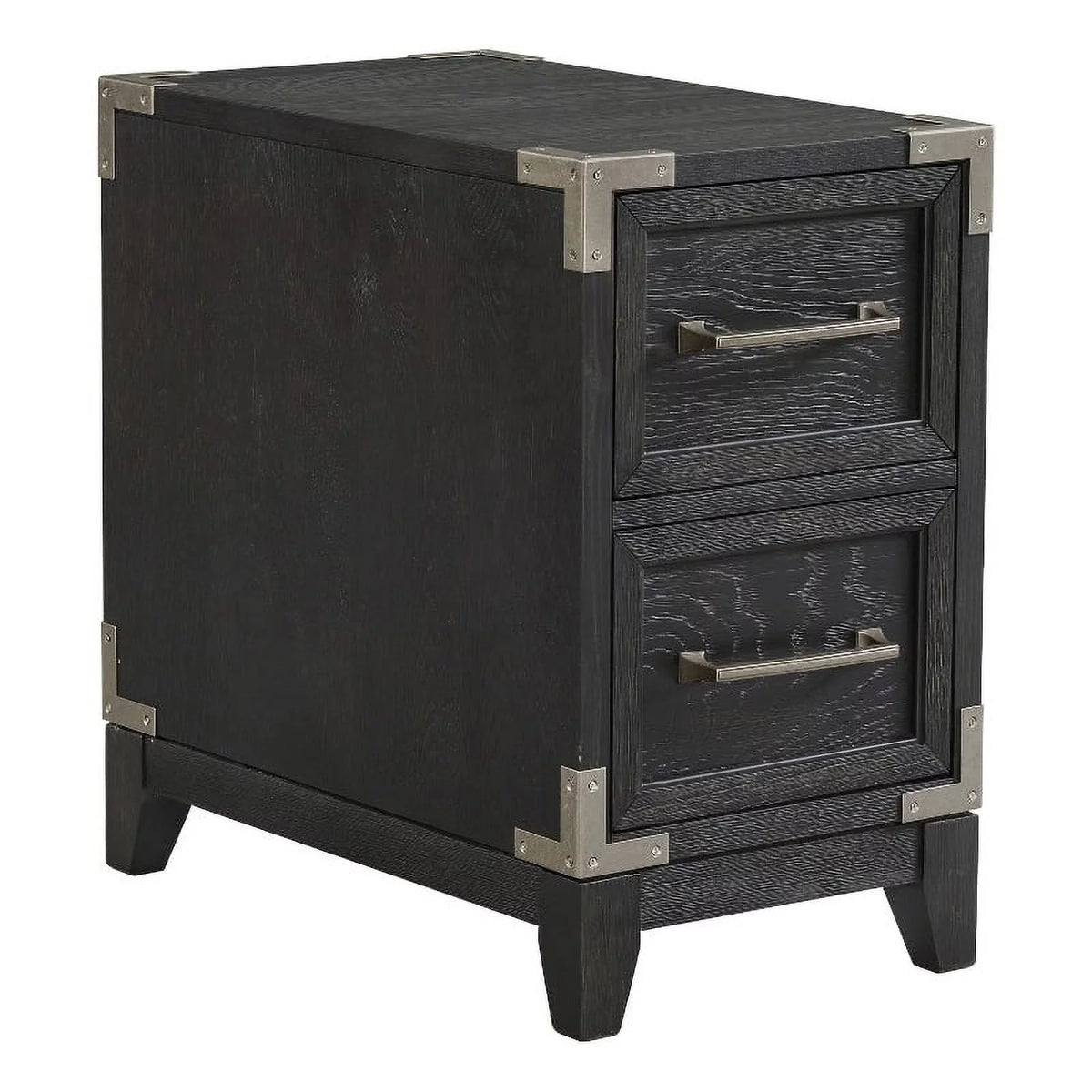 Black Wood Chairside Table T437