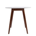 Round Italian Carrara White Marble Dining Table with Legs M372