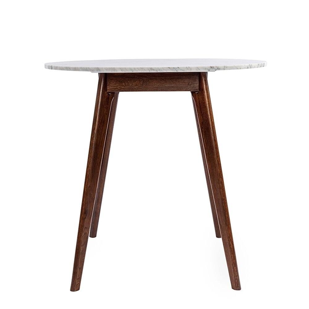 Round Italian Carrara White Marble Dining Table with Legs M372