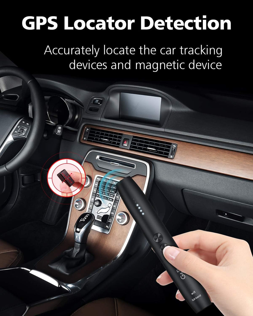 Anti Spy Bug Camera Detector Portable Pen Shape 5 Levels Sensitivity D604