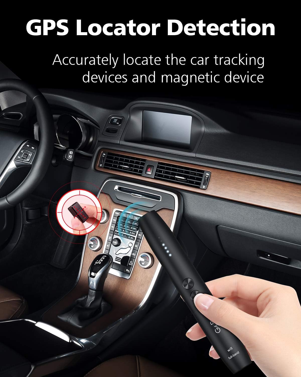Anti Spy Bug Camera Detector Portable Pen Shape 5 Levels Sensitivity D604