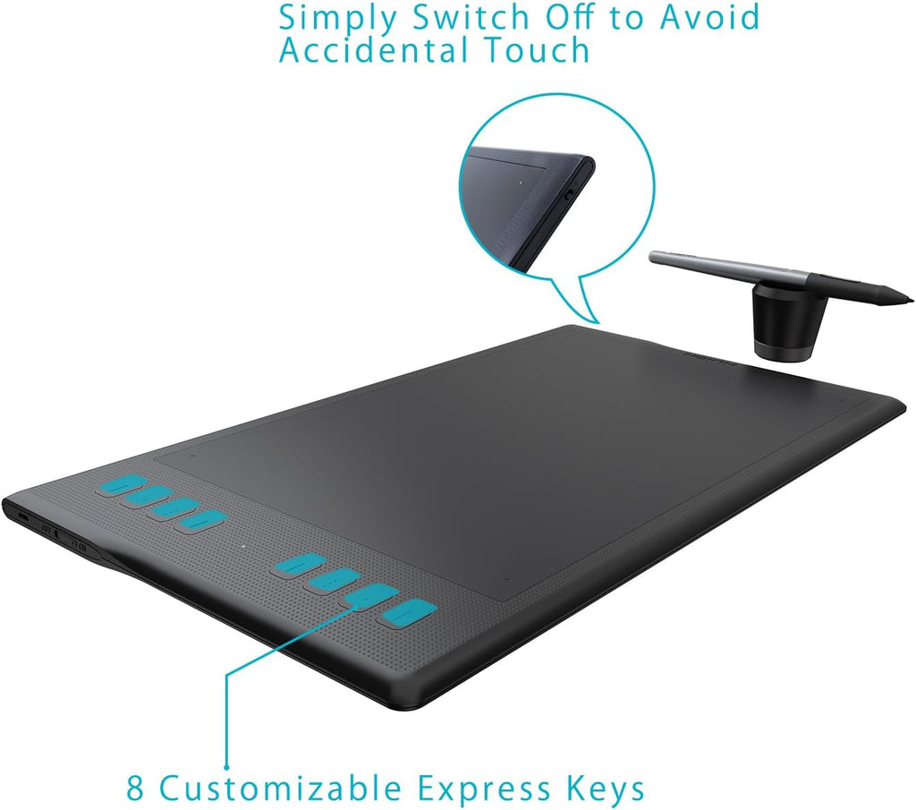 Wireless Graphic Drawing Tablet with 8192 Pressure Sensitivity, 11 x 6.87 inches X5273
