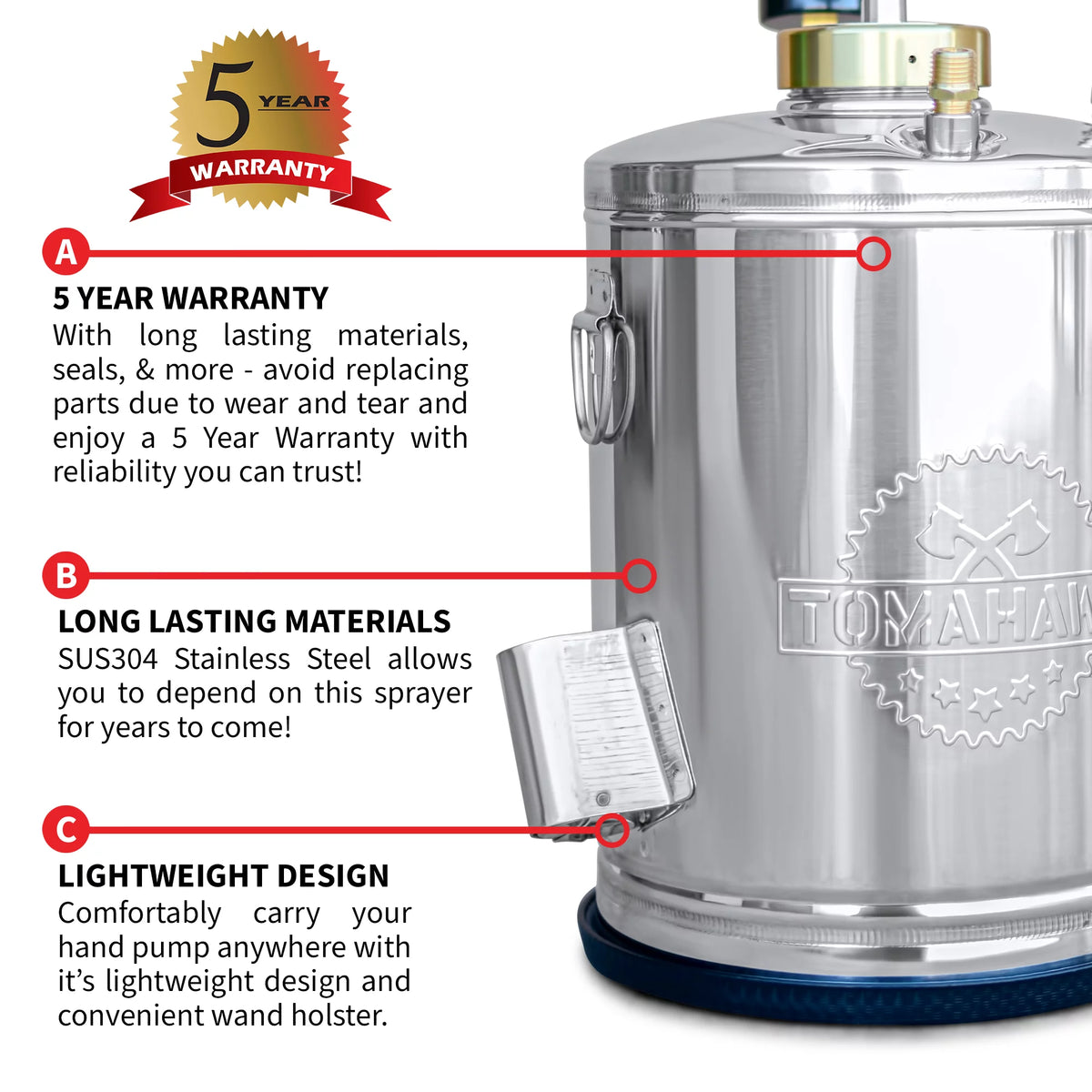 1 Gallon Stainless Steel Sprayer with 20" Wand A742968