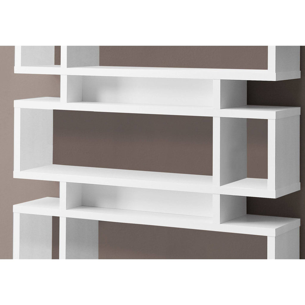 White Contemporary Rectangular Bookcase M7298