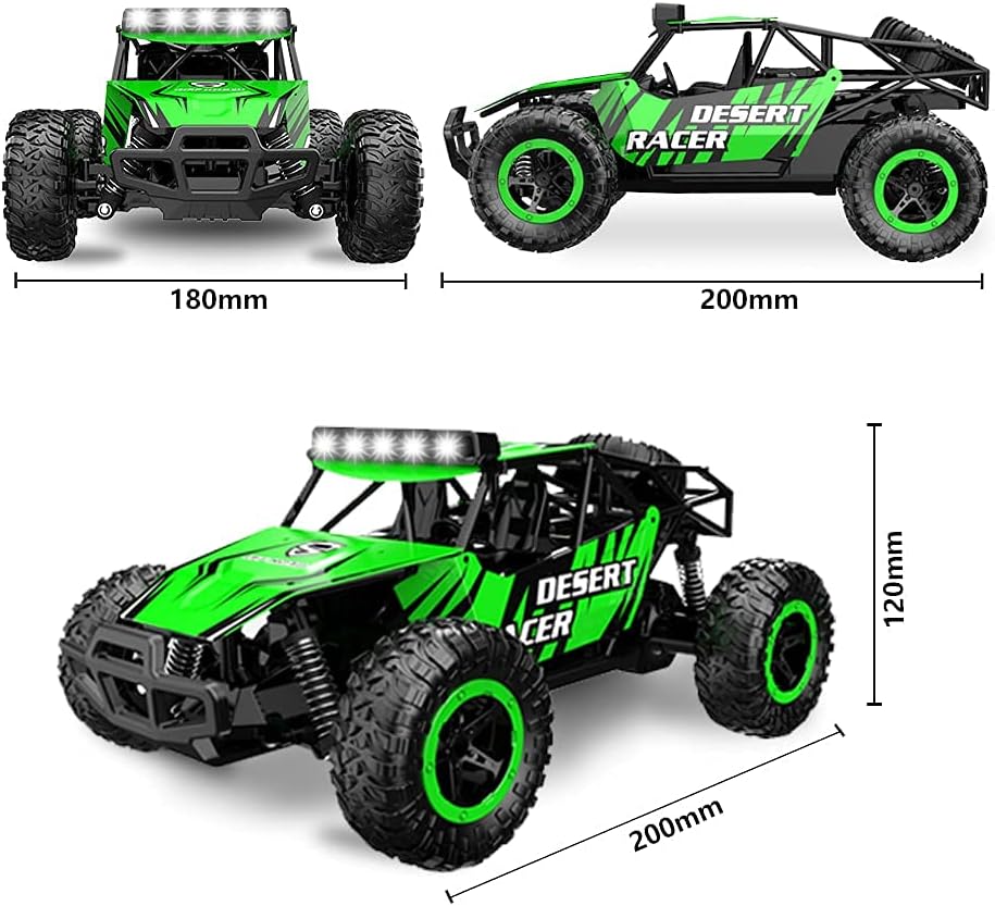 Remote Control Car 1/16 Scale Off-Road Monster Truck Green L1776