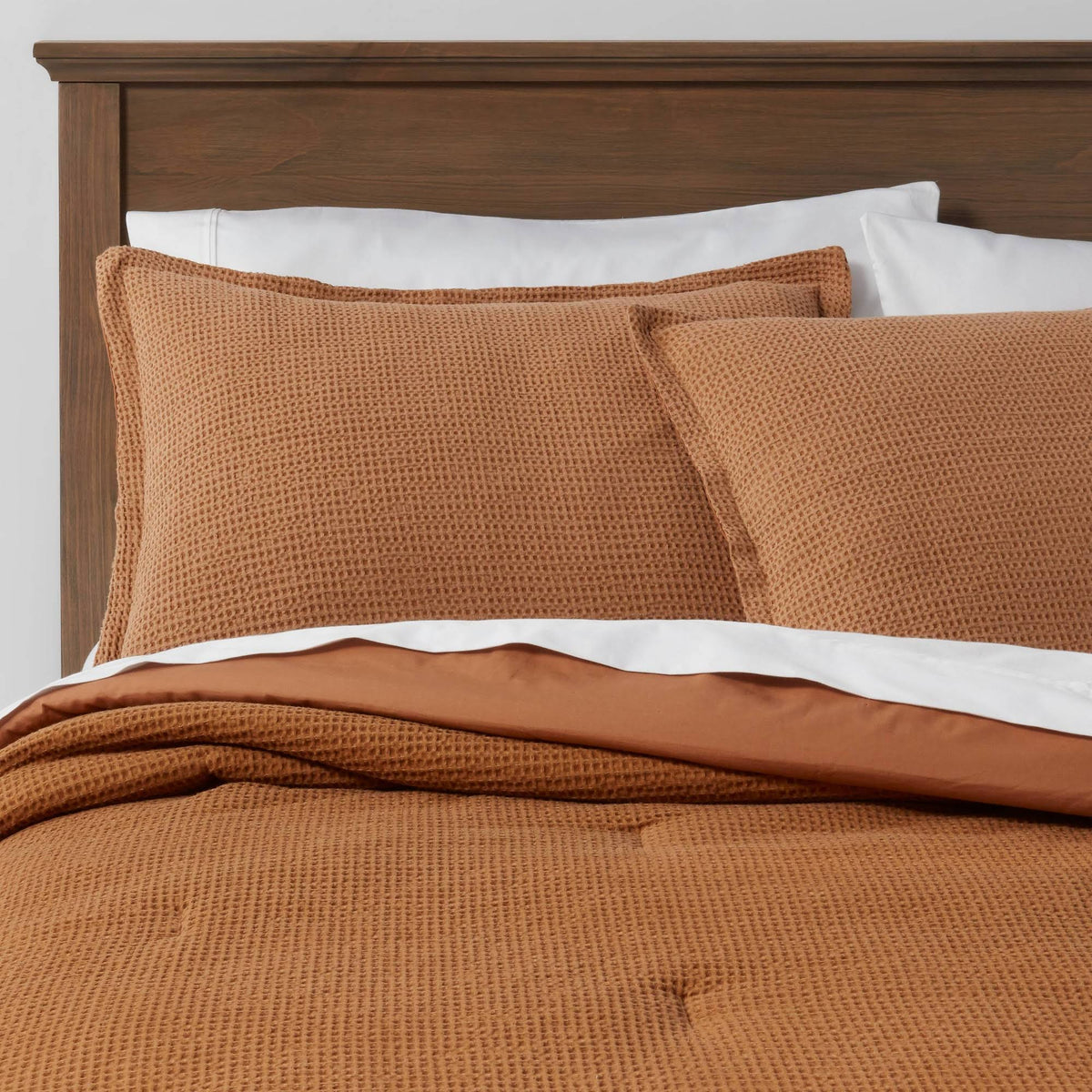 Washed Waffle Weave Comforter & Sham Set Z864209