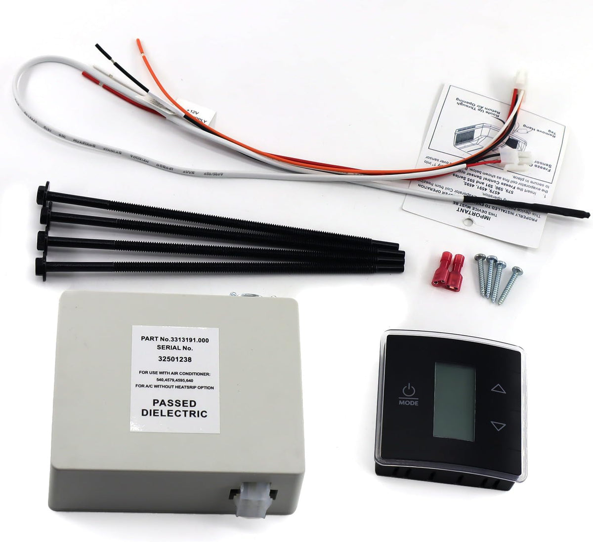 Black Wall Thermostat Relay Box for RV Camper Conditioners T401169