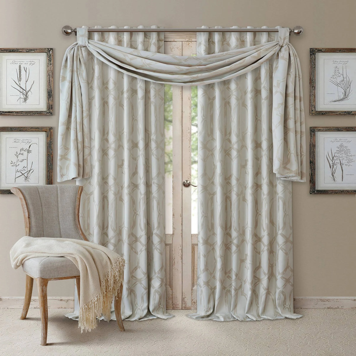 Ironwork Blackout Scarf Valance L826765