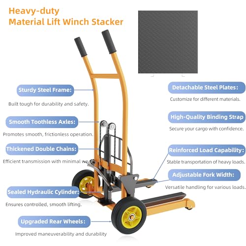 450 lbs Manual Winch Pallet Lift Truck with 36" Max Lift X431