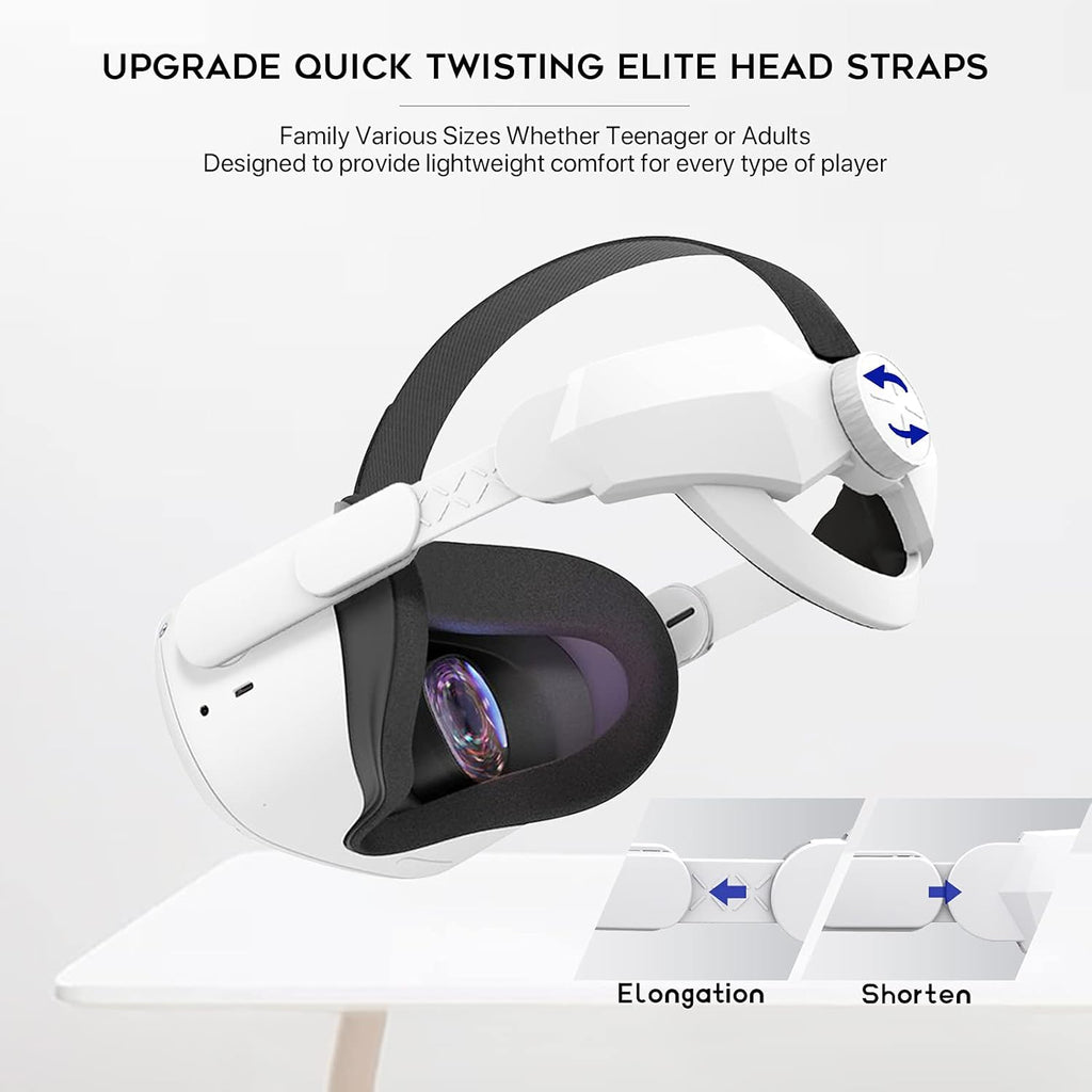 Carrying Case Set with Head Strap, Controller Grips, Silicone Face Cover and Travel Games Kit (7PCS) X66485