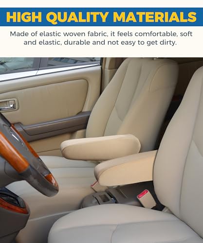 Gray Cloth Fabric Armrest Cover N5365