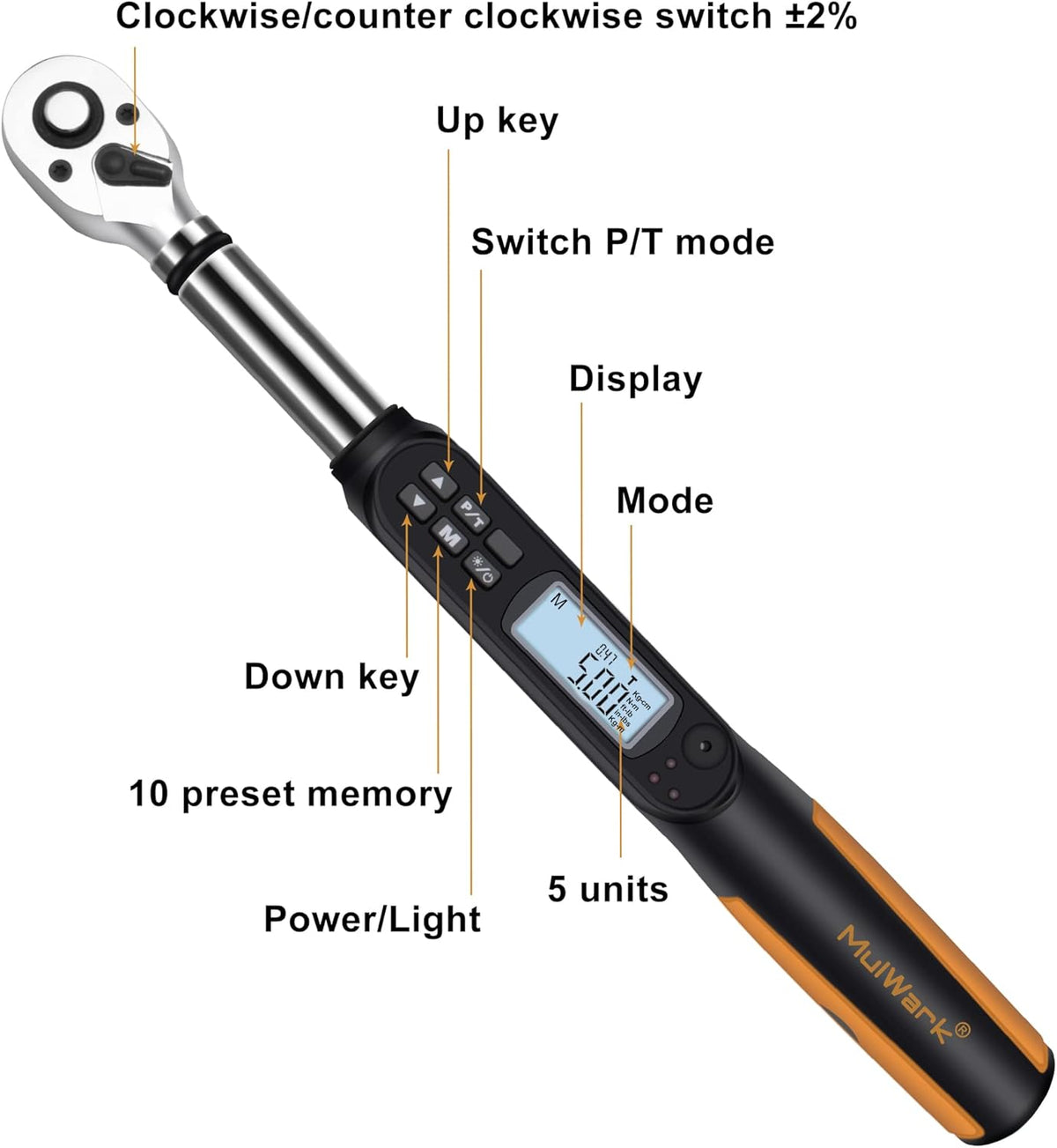 3/8 Digital Torque Wrench with Storage Case S200