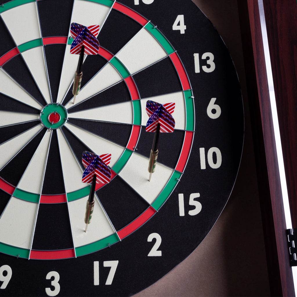 Steel-Tip Dart Board Cabinet Set T9743