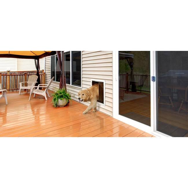 White Large Wall Mount Pet Door L9043