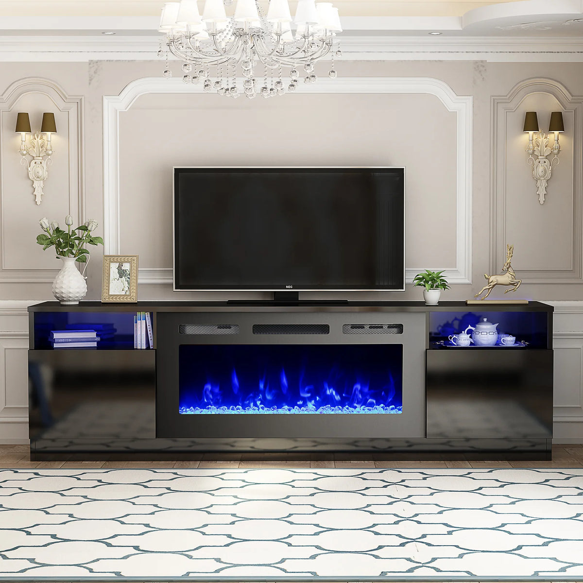 70'' Fireplace TV Stand with 36'' Electric Fireplace X388645