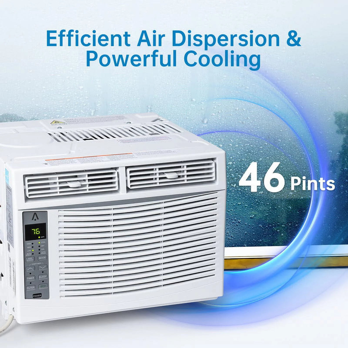 8,000 BTU Smart WiFi Window-Mounted Air Conditioner U633809